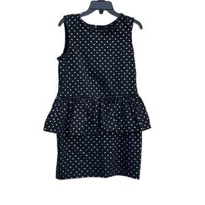 OshKosh black and gold polka dot dress size 6X